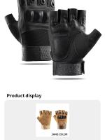 Guantes tácticos de caza de medio dedo entrenamiento Fiess antideslizante deportes de ciclismo Breatha resistencia al desgaste - details 3