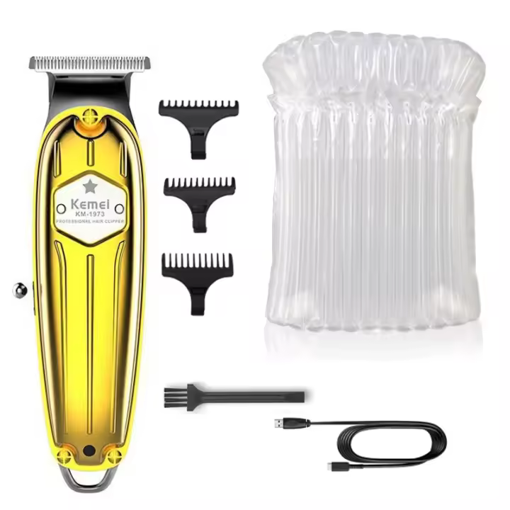 Kemei-cortadora de pelo profesional para hombres, máquina de corte de pelo sin cable, con carcasa metálica, eléctrica, 1973 y 1976 - 1