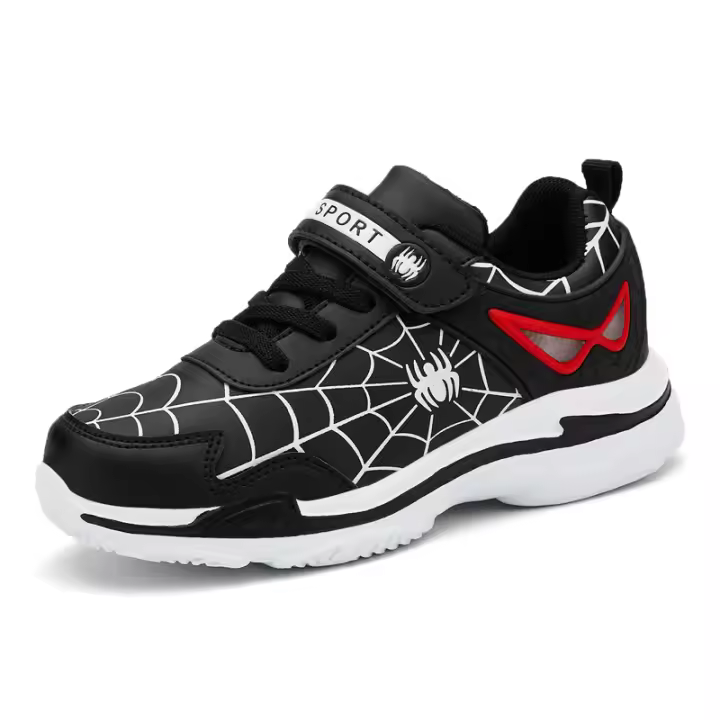 Nuevo estilo, zapatos para niños, zapatos deportivos de araña de dibujos animados para estudiantes, zapatos ligeros informales para correr, zapatos de tenis antideslizantes para niños - 1