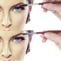 Cepillo De Cejas Angulado Profesional Para Maquillaje Herramientas De Mezcla De Pestañas Y Cejas Cepillo De Síntesis De Cepillo De Madera Tamaño Completo - details 3