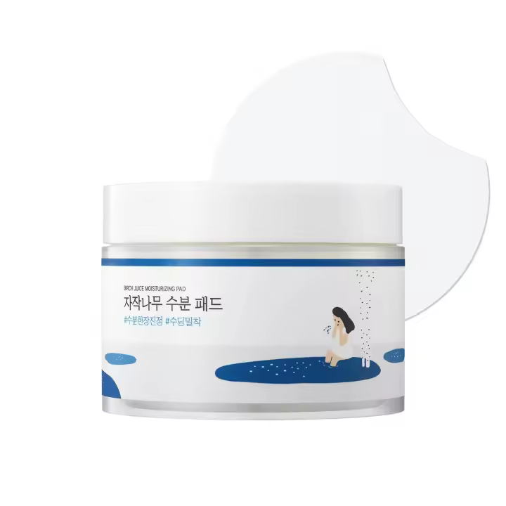Almohadilla hidratante de jugo ROUND LAB 80 piezas, almohadillas faciales calmantes hidratantes, almohadillas de tóner de triple capa con savia de abedul e hialurónico - 1