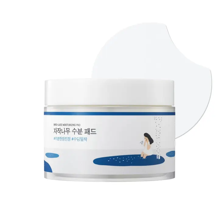 Almohadilla hidratante de jugo ROUND LAB 80 piezas, almohadillas faciales calmantes hidratantes, almohadillas de tóner de triple capa con savia de abedul e hialurónico - 1