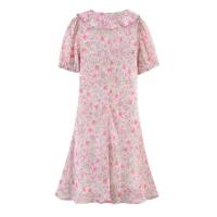 BUNO-novedad de verano, producto, moda para mujer, cuello dulce, cintura de flores rotas, Vestido corto estampado adelgazante - details 2
