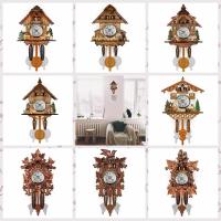 Péndulo de madera silencioso, reloj de pared de cuco de madera, Torre del bosque, múltiples estilos, Vintage, 3D, Chiming, regalo de inauguración de la casa - details 4