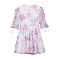 BUNO-Mini vestido estampado de manga acampanada con cuello en V para mujer, vestido plisado de cintura alta, vestido de fiesta de noche de verano, vestido de Club, moda Sexy - details 10