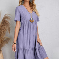 Vestidos de Mujer Falda Suelta informal Manga Corta Túnica Vestido Fluido - details 9