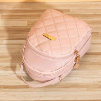 Mochila pequeña ovalada de PU para mujer, bolso con correa ajustable para uso diario - details 1