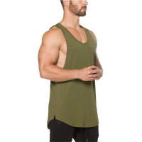 Muscle Stringer Tank Top Men Bodybuilding Clothing Fitness Mens Sleeveless gyms Vests Cotton Singlets Muscle Tops - details 5