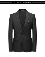 Blazer de Negocios Delgado para Hombres Colores de Caramelo Traje de Forma Casual para Oficina y Club Social - details 7
