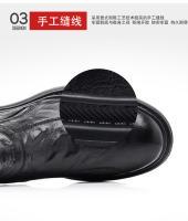 La primera capa de botas altas de cuero de oveja está cubierta de terciopelo para mantener el calor. - details 17