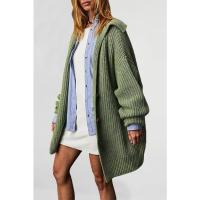 Chaqueta suéter holgada de talla grande con solapa de moda para mujer nueva de invierno 2024 - details 5