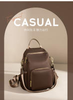 Mochila de moda para mujer, bolsos resistentes a la suciedad, elegantes bolsos traseros de Color café, bolsos de libros informales con estilo para niñas, bolsillos espaciosos antirrobo - details 2