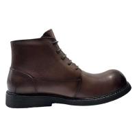 Zapatos de cuero hechos a mano para hombre para uso formal informal, suela redonda con cordones, parte inferior plana, transpirables - details 5