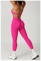 Sujetador de Yoga con cuello fruncido, ropa interior de alto impacto, Bralette acolchado de secado rápido para correr, Fitness y gimnasio - details 17