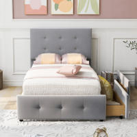 Cama de Almohada Ajustable en Altura 90 x 200 cm Marco de Muebles para Hogar - details 7