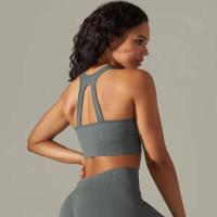 Sujetador deportivo a prueba de golpes para mujer, camiseta sin mangas para correr, ropa interior sexy para fiesta y yoga - details 29