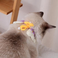 HOOPET-collar de flores de lana para gatos, Correa bonita de Navidad para mascotas, corbata, decoración de fiesta, accesorios para perros y gatos - details 9