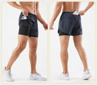 Pantalones Deportivos de Dos en Uno para Hombres Secado Rápido, Bolsillos, Comodidad en Verano - details 0