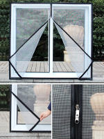 Malla de ventana blanca de varios tamaños con cremallera autoadhesiva, mosquiteras para ventanas, antimosquitos, cortina de puerta - details 3
