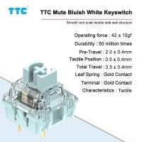 TTC Silent Bluish  Switches Tactile 42g Rounded S Tactility Long Spring nical Keyboard RGB MX DIY Switch - details 3