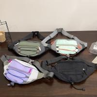 Bolso de pecho para hombre con contraste de Color de retales, riñonera de nailon Y2k para exteriores, bandolera con correa ajustable, bolso deportivo para caminar y montar - details 3