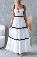 Top corsé con tirantes Ence para mujer 2025, falda voluminosa |   Vestido corto elegante para fiestas, bodas o eventos |   Europeo y - details 2