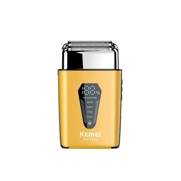 Kemei-Afeitadora de lámina recargable para hombre, maquinilla de afeitar eléctrica para cabeza calva, afeitado facial, recortador de barba, 8500RPM, regalos para hombres - 1