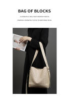 Bolso de hombro de cuero tejido a mano de gran capacidad a la moda bandolera bandolera bandolera para mujer - details 11
