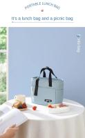 Fiambrera Bento con aislamiento para mujer, de gran capacidad bolsa térmica con cremallera para almacenamiento de alimentos, contenedor para viaje, Picnic - details 7