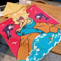 Toallas para niñas pequeñas, capa con capucha, bata de baño de playa, albornoz de microfibra suave para niños, Poncho de piscina, toalla de viñetas de animales - details 4