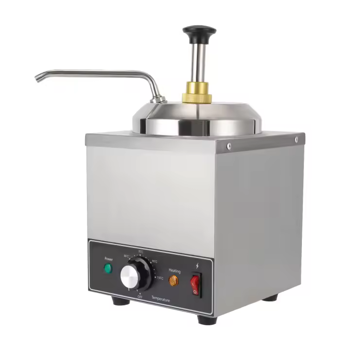 650 W eléctrico de chocolate caliente, dispensador de chocolate de acero inoxidable con bomba, botella de salsas - 1