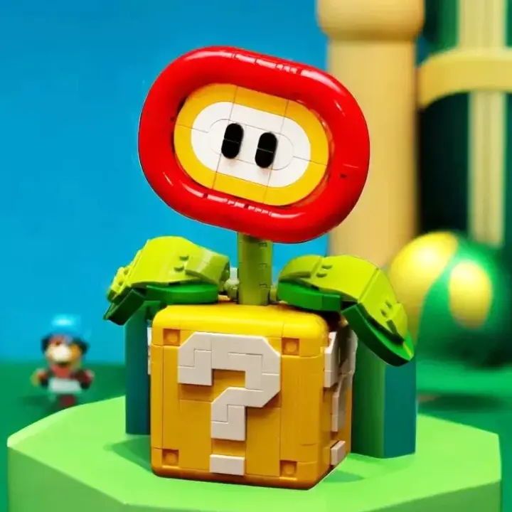 Bloques de construcción MOC para niños, juguete educativo Compatible con 2024, modelo de juego de flores de llama, bloques de co - 1