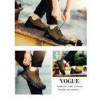 TaoBo, zapatos de senderismo de estilo clásico para hombre, zapatos deportivos de nieve con cordones de piel, zapatos de montaña con suela acolchada para hombre, zapatos de Trekking - details 5