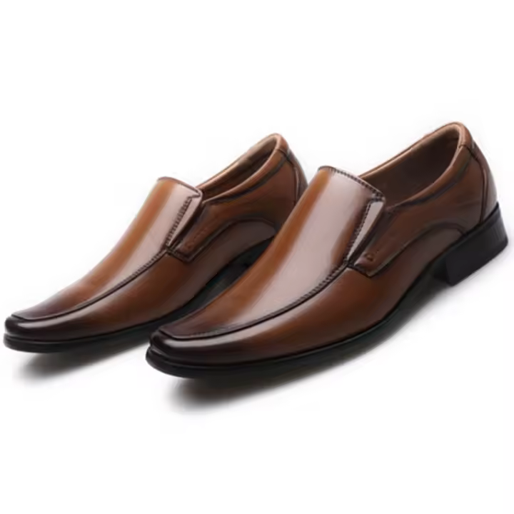 Zapatos de hombre pulidos para hombre con un pie, zapatos de cuero para hombre - 1