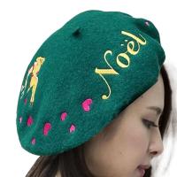 Para mujer boina sombrero decoración moda ciervo pan de jengibre hombre patrón artista gorros sombreros para Navidad - details 2