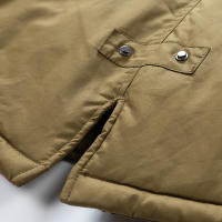 Chaqueta Parka de Vellón Cálido y Emparedada para Invierno Moda Casual con Cuello de Piel para Hombres - details 15