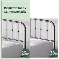 Cama 180 x 200 cm Altura 31 cm con Espacio Almacenamiento Debajo la Cama Estructura Metal con Plataforma Metal - details 4