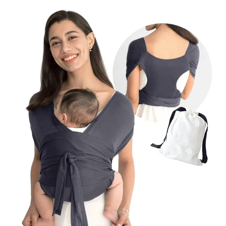 Mochila Portabebés Delantera, Portabebés Tipo Fular para Recién Nacidos, Ideal para el Verano y Salidas, Estilo Sears - 1