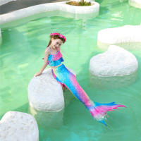 Disfraz de sirena para niños y niñas, traje de baño de fantasía, Bikini de playa sin Monofin - details 8