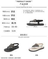 Sandalias de moda para mujer, verano, planas, nuevas, populares, con cuentas de hadas, estilo viento, talla grande. - details 1