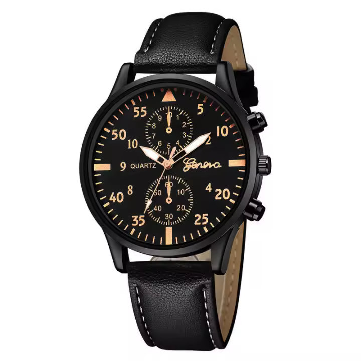 Conjunto de reloj de cuarzo versátil de alta gama para hombre - 1