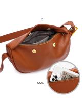 Bolso de hombro de piel auténtica para mujer, bandolera de piel de vaca con media luna, marca de lujo a la moda, 100% - details 12