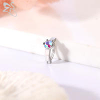 ZS-Piercings de ombligo con forma de flor para mujer, Piercings de ombligo curvo inverso, joyería corporal, 14G, 10MM, 1 pieza - details 9