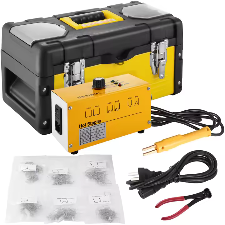 SucceBuy Máquina de soldadura de plástico de 220 V Kit de reparación de grapadora caliente 600 grapas 3 configuraciones de calor - 1