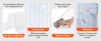 SucceBuy Cortina de tiras, 100' de largo, 12" de ancho, 0,12" de espesor, tiras de puerta de plástico transparente y liso, rollo a granel de tiras de cortina de PVC para almacenes, fábricas, supermercados - details 1
