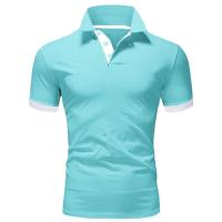 Polo ajustado de manga corta para hombre, Camisa lisa con cuello suave, informal, para trabajo, Golf, senderismo, color rosa - details 7