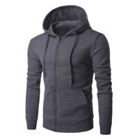 Sudadera De Hombre Con Capucha Y Cierre De Cremallera Estilo Casual Ajustada Manga Larga Para Otoño Y Invierno - details 1