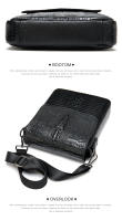 Bolso crossbody de moda para hombres hecho de cuero genuino, bolso flip crossbody para hombres, bolso de hombro casual para hombres - details 13