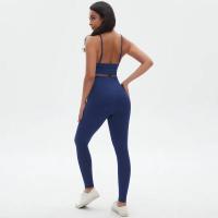 Conjunto de yoga de cintura alta para mujer, sujetador deportivo transpirable, mallas, equipo de fitness para levantamiento de pecho - details 19