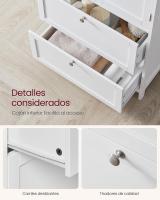 Mueble de Baño, Armario de Baño, Armario de Cocina, Armario Almacenaje con 4 Puertas, Estantes Regulables, 30 x 60 x 110 cm, Blanco - details 18
